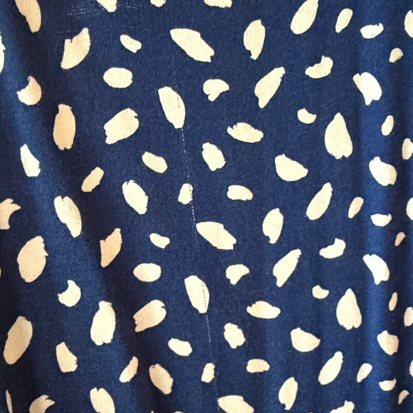 Reformation Blue Polka Dot Slip Dress with Slit - Picture 3 of 5